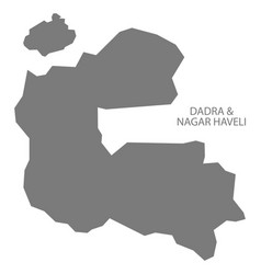 Dadra And Nagar Haveli India Map Grey