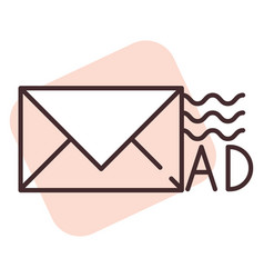 Marketing Mail Ads On White Background