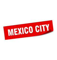 Mexico City Sticker City Red Square Peeler