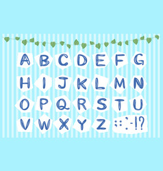 Set Of Handwritten Alphabet Letters Cutout Style