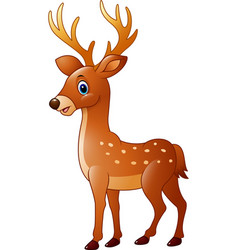 Cartoon funny deer Royalty Free Vector Image - VectorStock