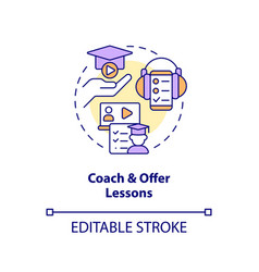 Coach And Offer Lessons Concept Icon