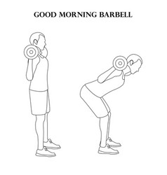 Good Morning Barbell Exercise Strength Workout