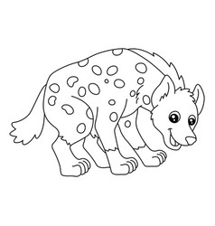 Hyena Coloring Page Isolated For Kids