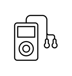 Mp3 Player Line Icon On White Background