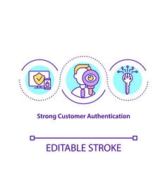 Strong Customer Authentication Concept Icon