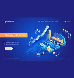 Data Analysis Service Isometric Abstract