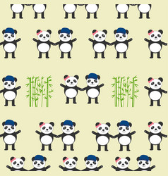 Panda And Bamboo Seamless Pattern