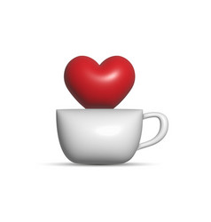 A Cup With Heart 3d For Creative Ideas