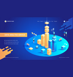 Data Analysis Service Isometric Abstract