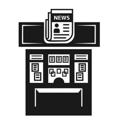 Newspaper Kiosk Icon Simple Style