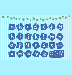 Set Of Handwritten Alphabet Letters Cutout Style