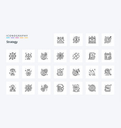 25 Strategy Line Icon Pack