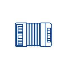 Accordion Line Icon Concept Flat