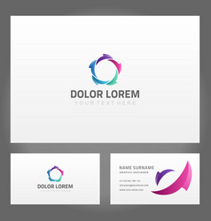 Collection Bright Business Card With Place