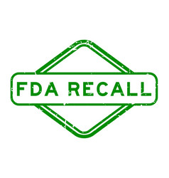 Grunge Green Fda Recall Word Rubber Square Seal