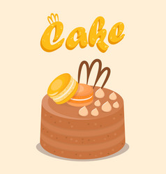 Multi Layer Cake Flat Cartoon Social Media Banner