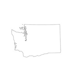 Blank Washington State Map Silhouette