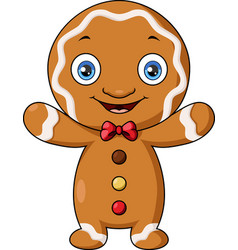 Cute Gingerbread Man Cookie Cartoon