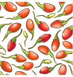 Goji Berries Pattern On White Background