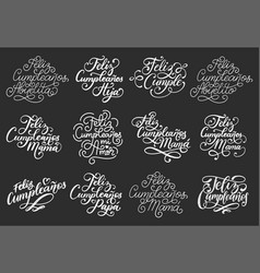 Feliz Cumpleanos Hand Lettering Set