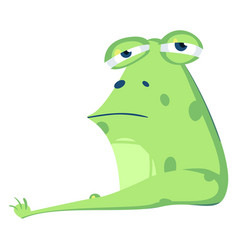 Sad Frog On White Background