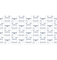 Technology Pattern - Laptop Monitor Watch And