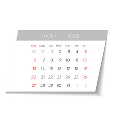 August 2023 Calendar Planner Corporate Week