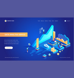 Data Analysis Service Isometric Abstract