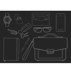 Every Day Carry Man Items Businessman Chalkboard