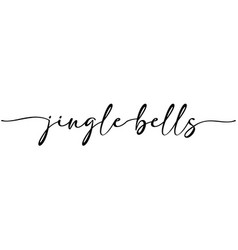 Jingle Bells - Christmas Word Continuous Line Art