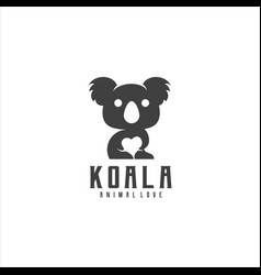 Koala Love Vintage Logo Silhouette