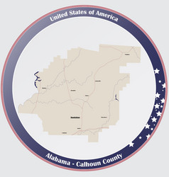 Map Calhoun County In Alabama