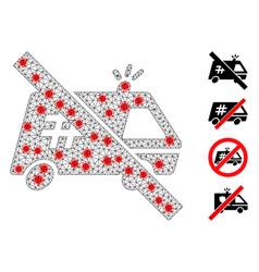 Polygonal Network Forbidden Jail Car Pictograph