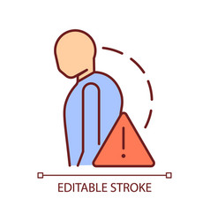 Severe Stiff Scoliosis Rgb Color Icon