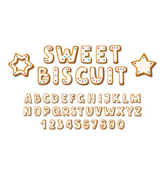 Sweet Biscuit Font And Gingerbread Cookie Alphabet