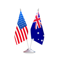 Flags Of Usa And Australia