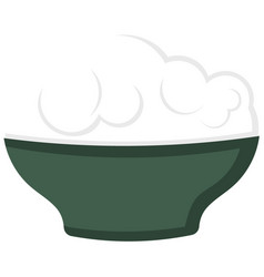 Flat Design Of Serving Object White Rice Food In