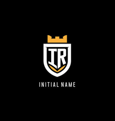 Initial Ir Logo With Shield Esport Gaming