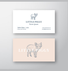 Little Piggy Abstract Feminine Sign Or Logo