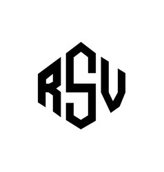 Rsv Letter Logo Design With Polygon Shape