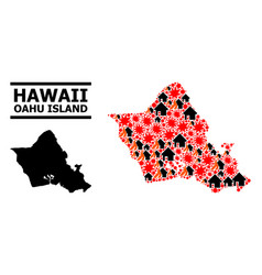 War Pattern Map Of Oahu Island