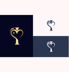 Beauty Logo Design Love Spa Massage Letter I