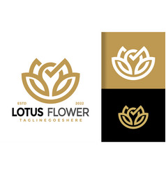 Luxury Letter M Lotus Flower Logo Design