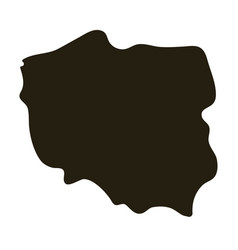 Map Of Poland Solid Simple Silhouette