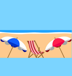 Chair And Umbrella On The Beach In Summer