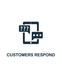 Customers Respond Icon Monochrome Simple Project