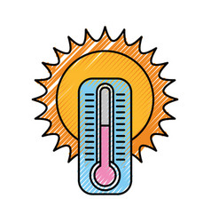 Cute Sun With Termometer