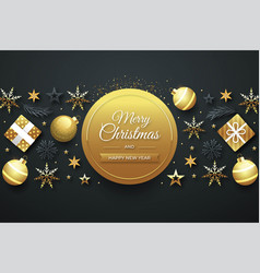 Flat Golden Christmas Background Design