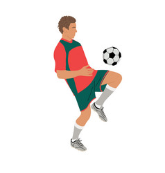 Male Football Soccer Player With Ball